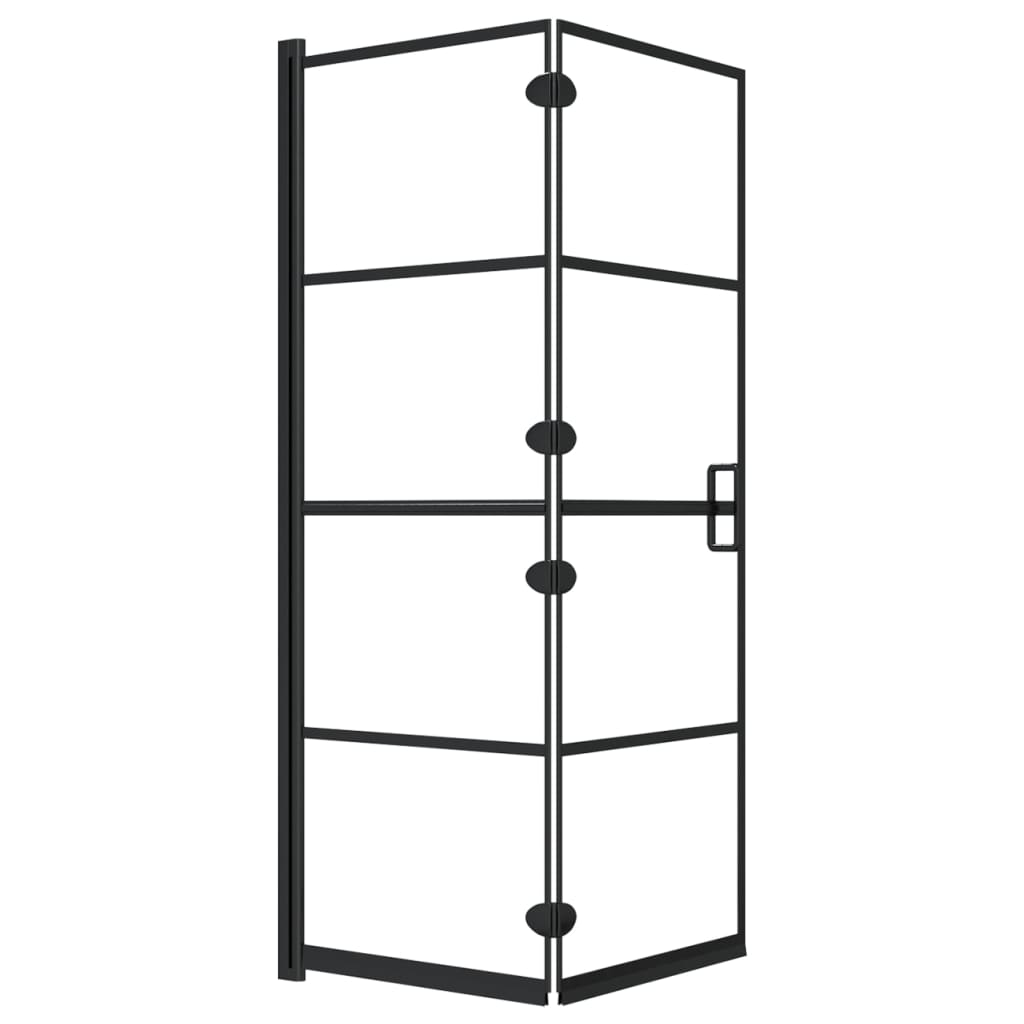 Faltbare Duschkabine ESG 100x140 cm Schwarz - Premium Duschkabinen & -türen - Just €179.80! Shop now at homesales4u