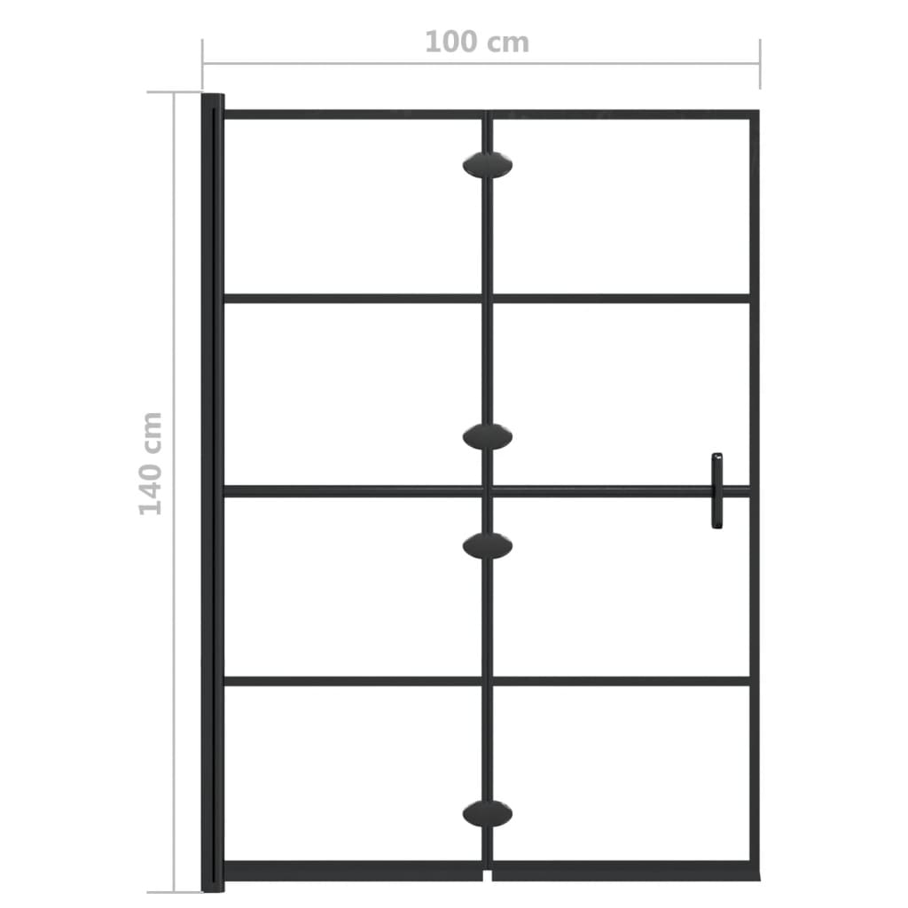 Faltbare Duschkabine ESG 100x140 cm Schwarz - Premium Duschkabinen & -türen - Just €179.80! Shop now at homesales4u