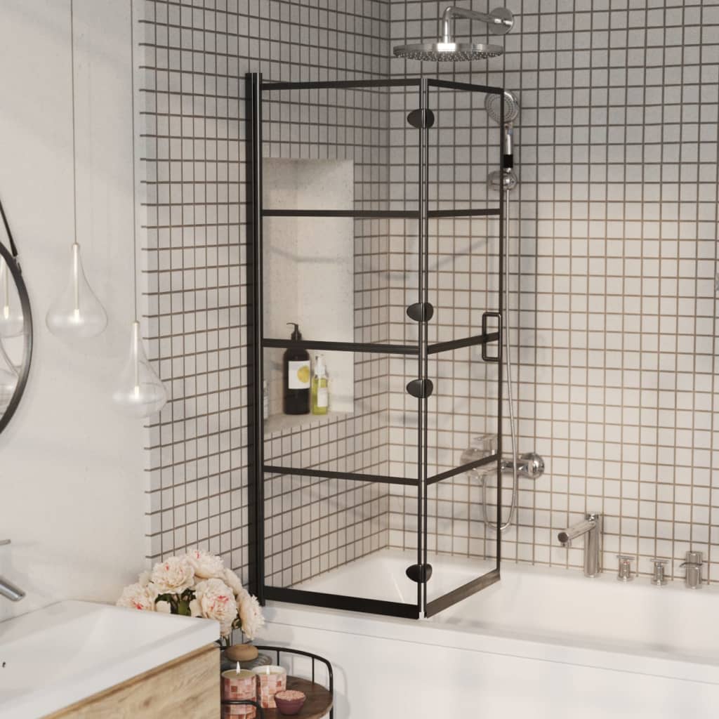 Faltbare Duschkabine ESG 100x140 cm Schwarz - Premium Duschkabinen & -türen - Just €179.80! Shop now at homesales4u