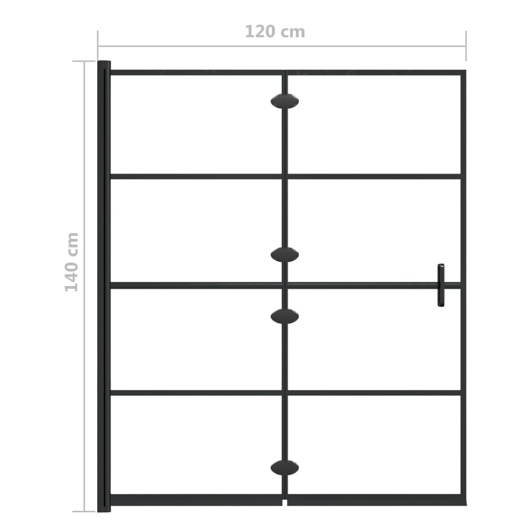 Faltbare Duschkabine ESG 120x140 cm Schwarz - Premium Duschkabinen & -türen - Just €222.06! Shop now at homesales4u