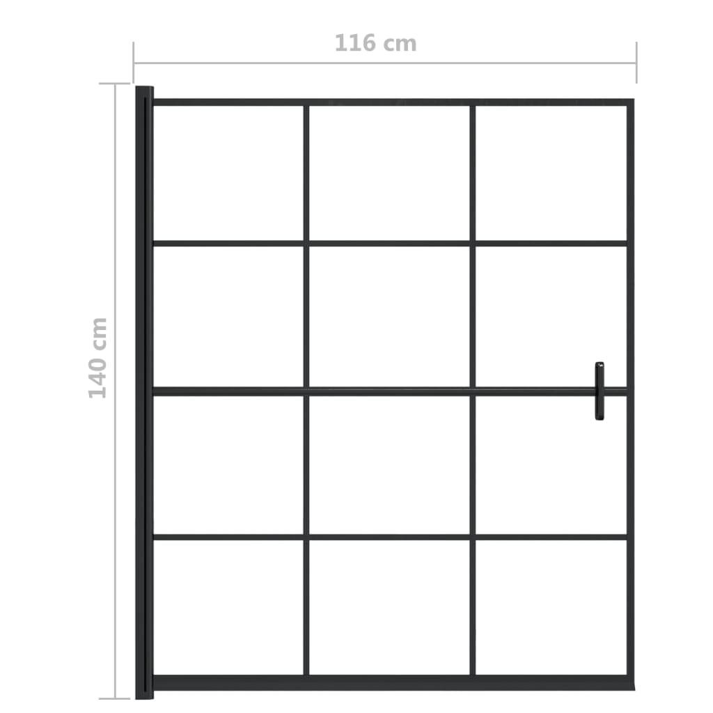 Duschkabine ESG 116x140 cm Schwarz - Premium Duschkabinen & -türen - Just €178.45! Shop now at homesales4u