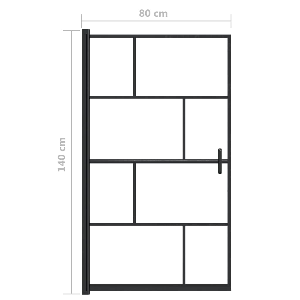 Duschkabine ESG 80x140 cm Schwarz - Premium Duschkabinen & -türen - Just €185.94! Shop now at homesales4u