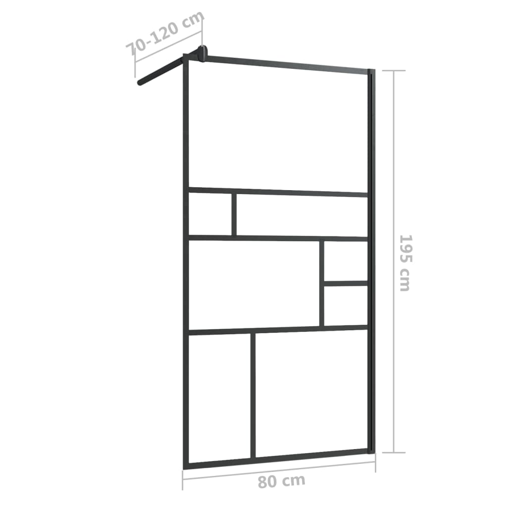Duschwand für Begehbare Dusche mit Klarem ESG Glas 80x195 cm - Premium Duschwände - Just €200.02! Shop now at homesales4u