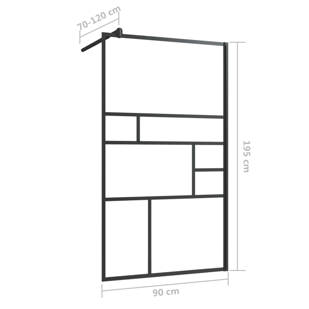 Duschwand für Begehbare Dusche mit Klarem ESG Glas 90x195 cm - Premium Duschwände - Just €220.06! Shop now at homesales4u