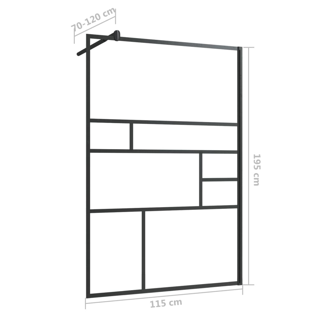 Duschwand für Begehbare Dusche mit Klarem ESG Glas 115x195 cm - Premium Duschwände - Just €258.20! Shop now at homesales4u