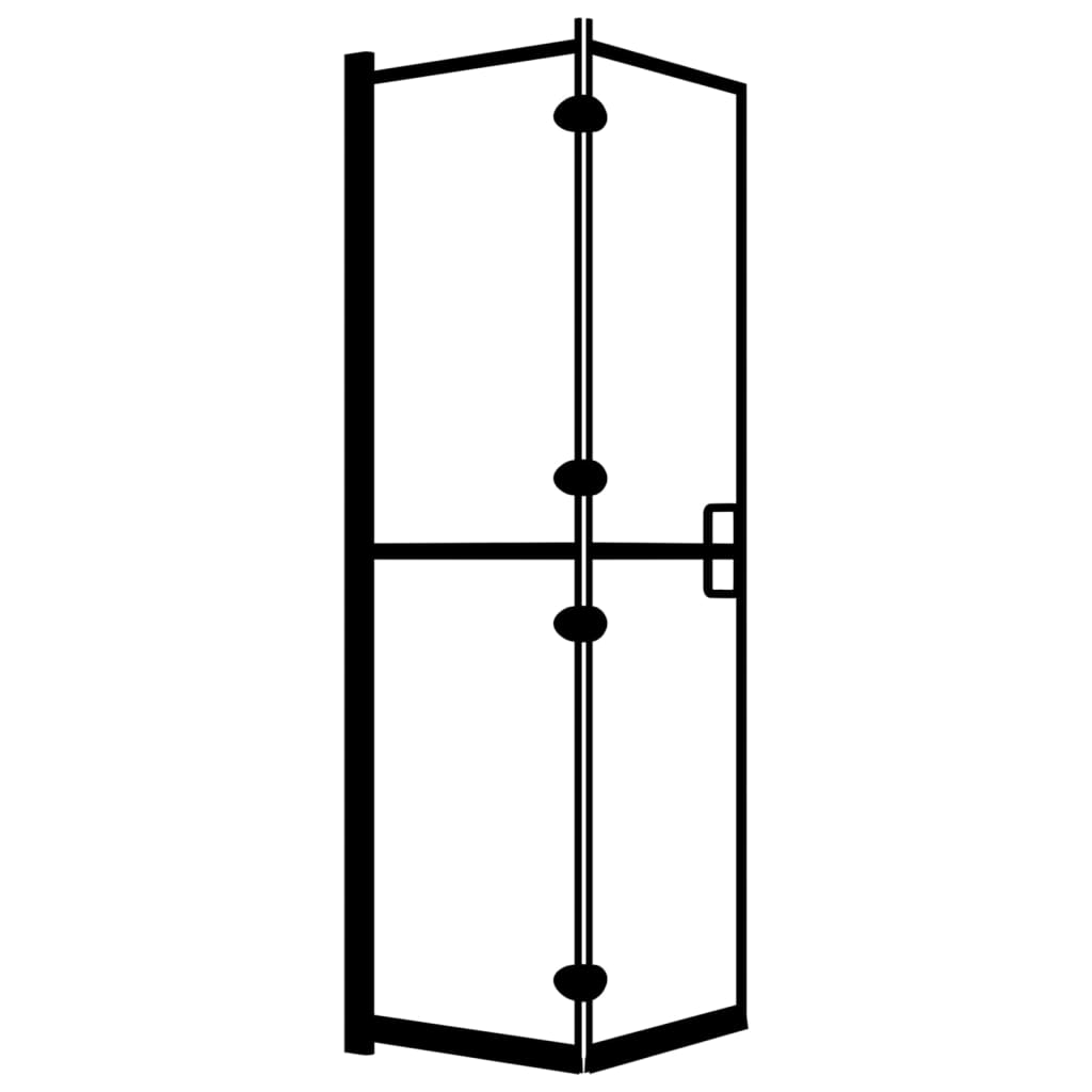 Faltbare Duschkabine ESG Schwarz 100x140 cm - Premium Duschkabinen & -türen - Just €177.62! Shop now at homesales4u