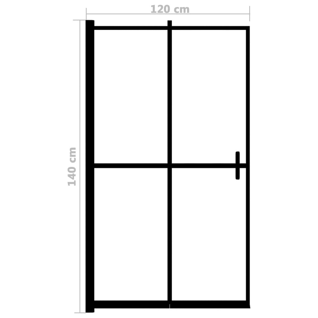 Faltbare Duschkabine ESG Schwarz 120x140 cm - Premium Duschkabinen & -türen - Just €195.03! Shop now at homesales4u