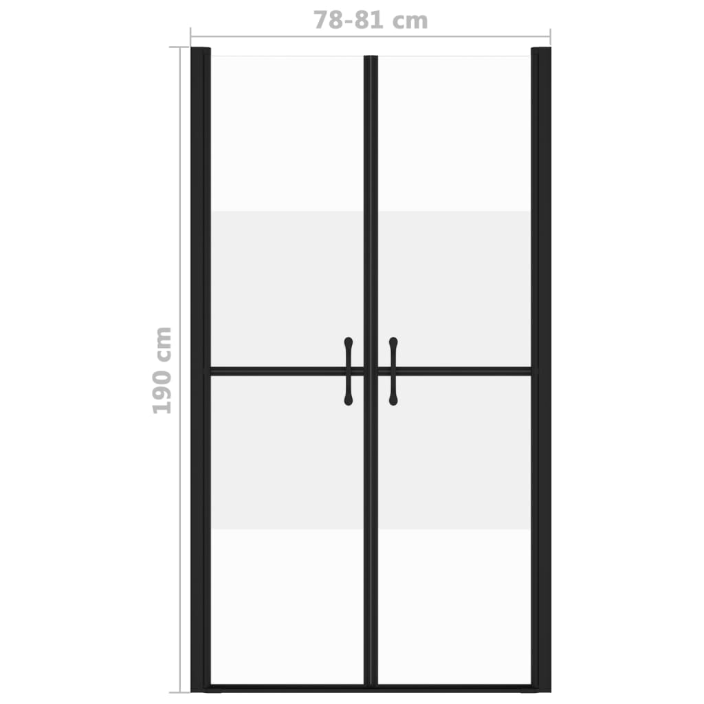 Duschtür Halb Matt ESG (78-81)x190 cm - Premium Duschkabinen & -türen - Just €241.03! Shop now at homesales4u