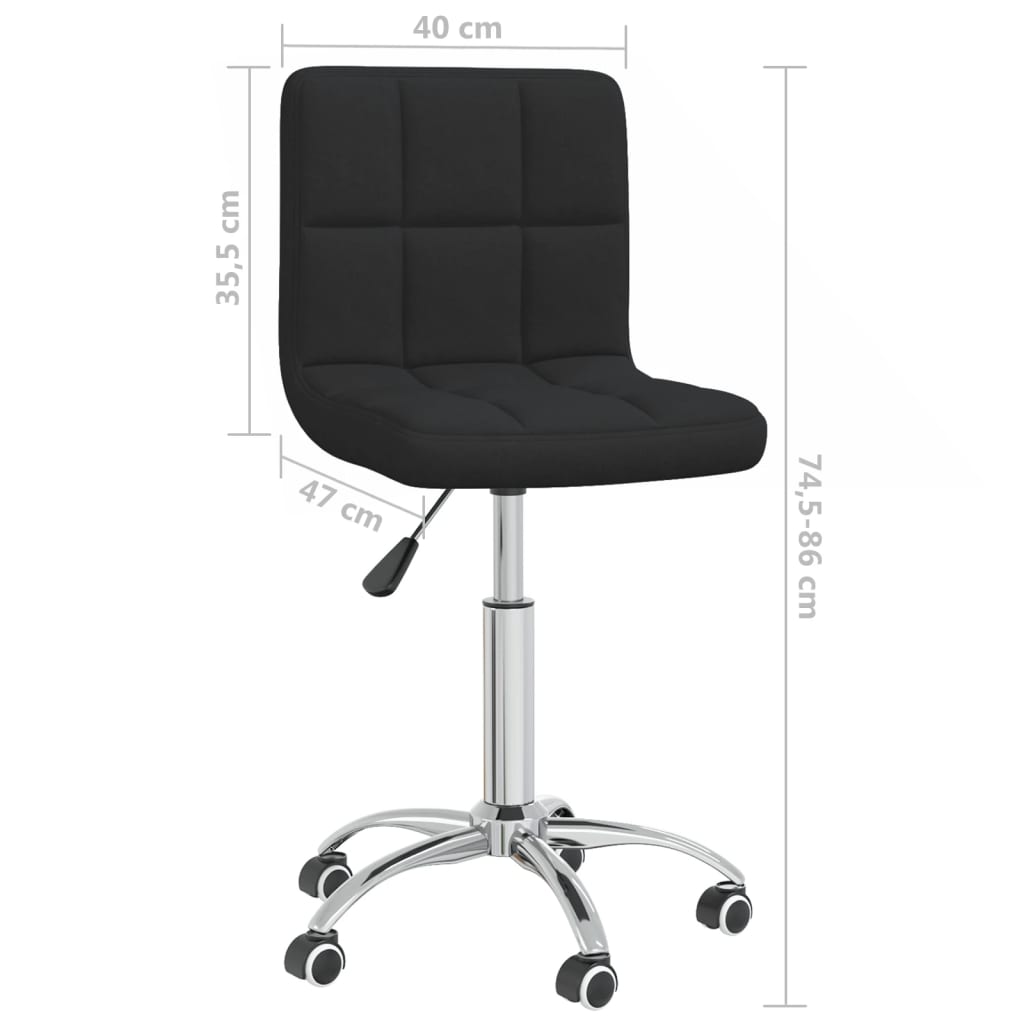 Bürostuhl Drehbar Schwarz Stoff - Premium Bürostühle - Just €95.89! Shop now at homesales4u