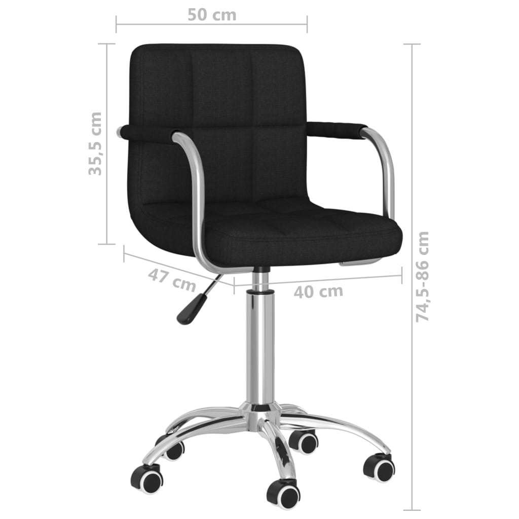 Bürostuhl Drehbar Schwarz Stoff - Premium Bürostühle - Just €117.60! Shop now at homesales4u
