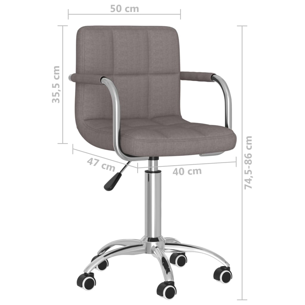 Bürostuhl Drehbar Taupe Stoff - Premium Bürostühle - Just €109.16! Shop now at homesales4u
