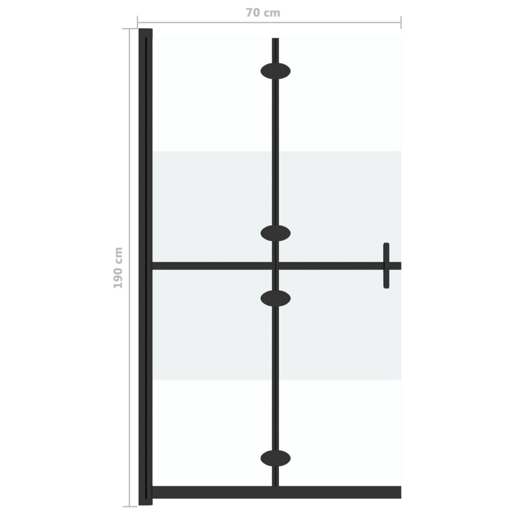 Faltbare begehbare Duschwand Halbmattiertes ESG-Glas 70x190 cm - Premium Duschwände - Just €261.17! Shop now at homesales4u