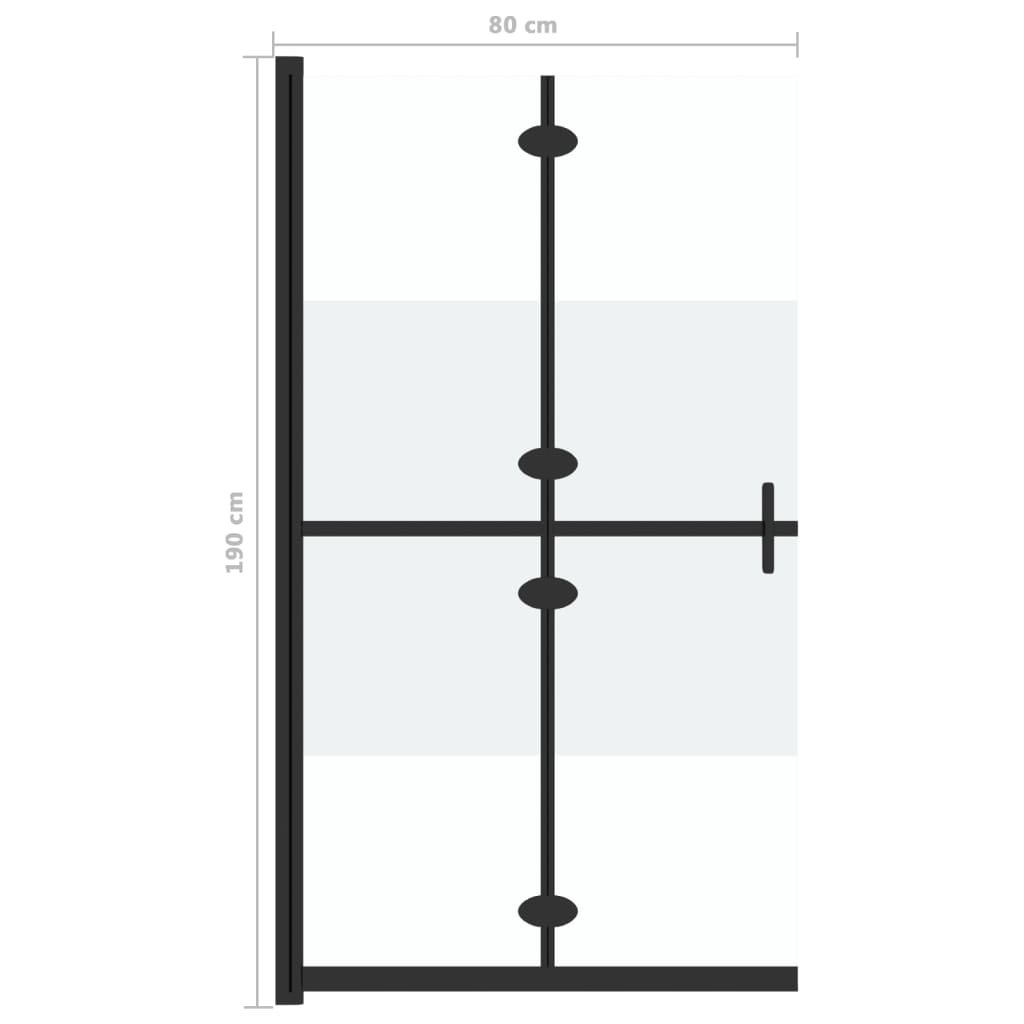 Faltbare begehbare Duschwand Halbmattiertes ESG-Glas 80x190 cm - Premium Duschwände - Just €243.47! Shop now at homesales4u
