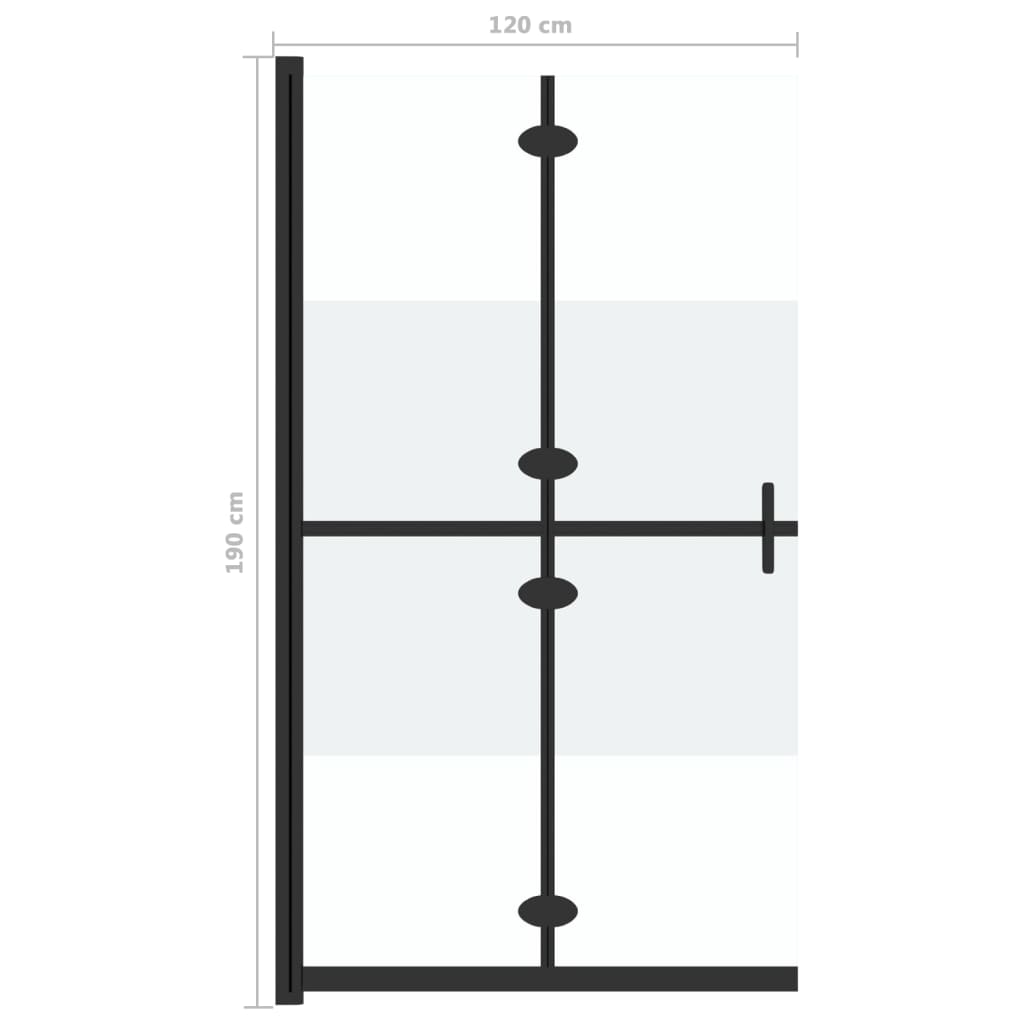 Faltbare begehbare Duschwand Halbmattiertes ESG-Glas 120x190 cm - Premium Duschwände - Just €301.20! Shop now at homesales4u