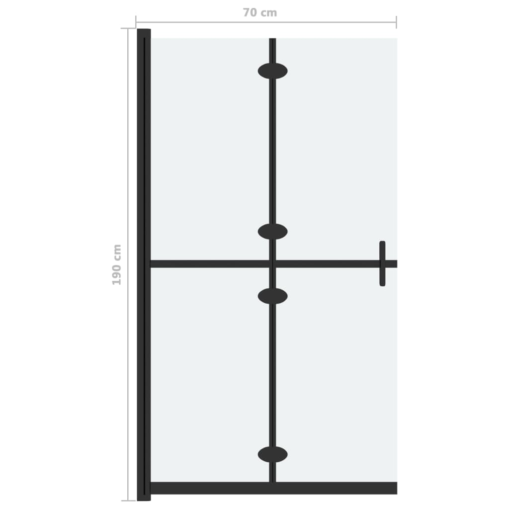 Faltbare begehbare Duschwand ESG-Glas mattiert 70x190 cm - Premium Duschwände - Just €264.92! Shop now at homesales4u