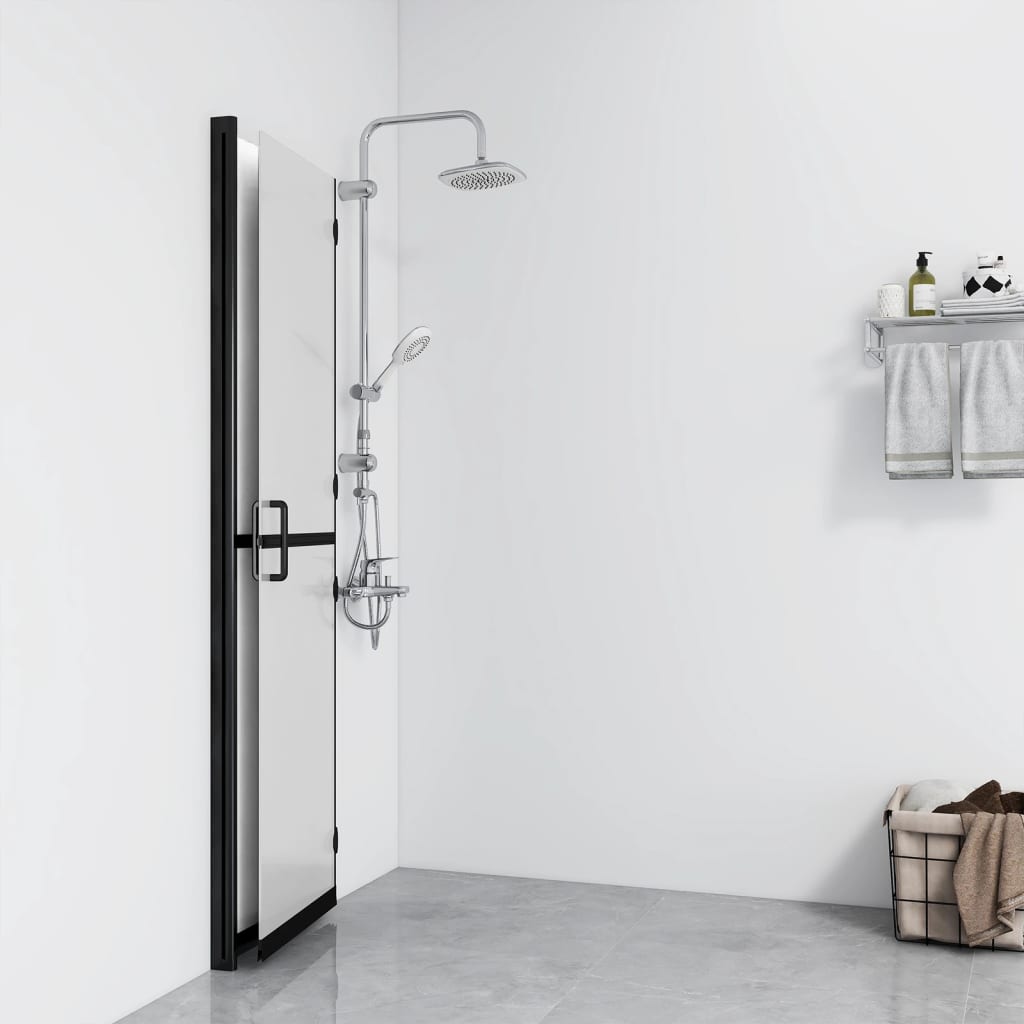 Faltbare begehbare Duschwand ESG-Glas mattiert 80x190 cm - Premium Duschwände - Just €251.01! Shop now at homesales4u