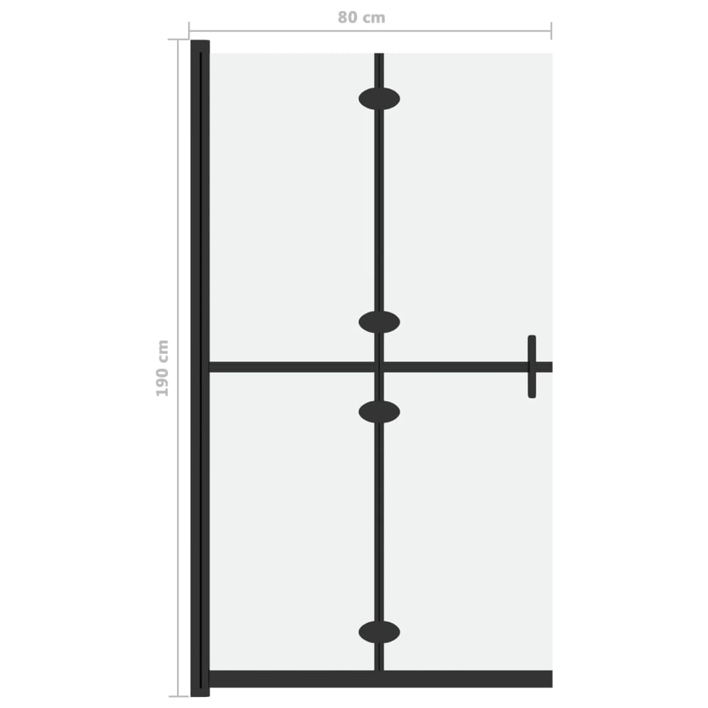Faltbare begehbare Duschwand ESG-Glas mattiert 80x190 cm - Premium Duschwände - Just €251.01! Shop now at homesales4u