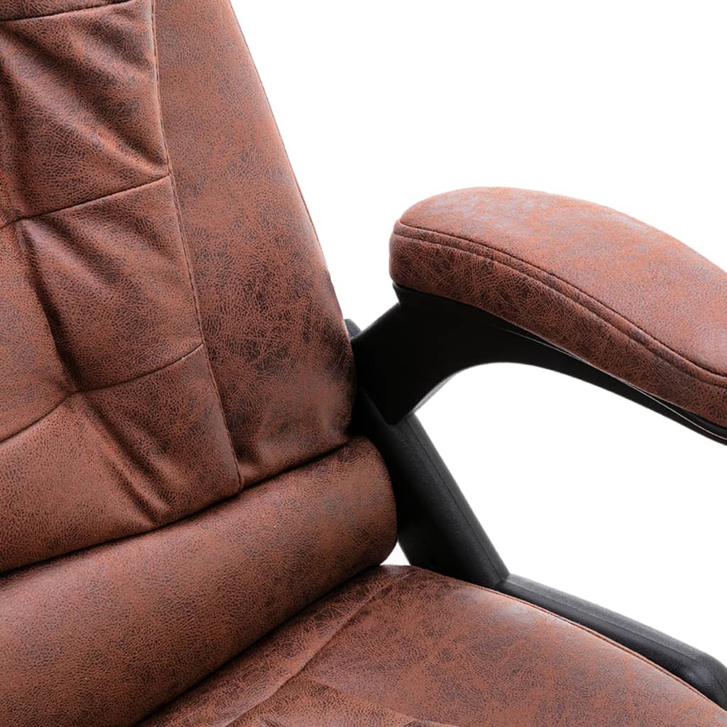 Bürostuhl mit Massagefunktion Hellbraun Wildleder-Optik - Premium Bürostühle - Just €302.76! Shop now at homesales4u