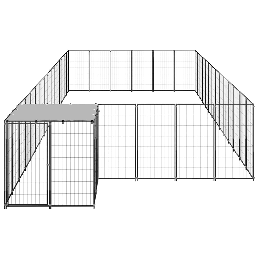 Hundezwinger Schwarz 26,62 m² Stahl - Premium Hundezwinger & -ausläufe - Just €874.22! Shop now at homesales4u