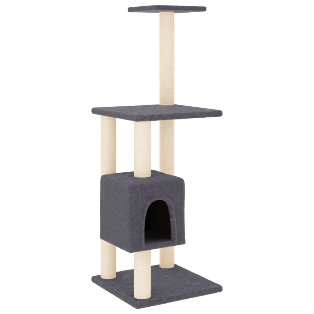 Kratzbaum mit Sisal-Kratzsäulen Dunkelgrau 104 cm - Premium Kratzbäume - Just €51.01! Shop now at homesales4u