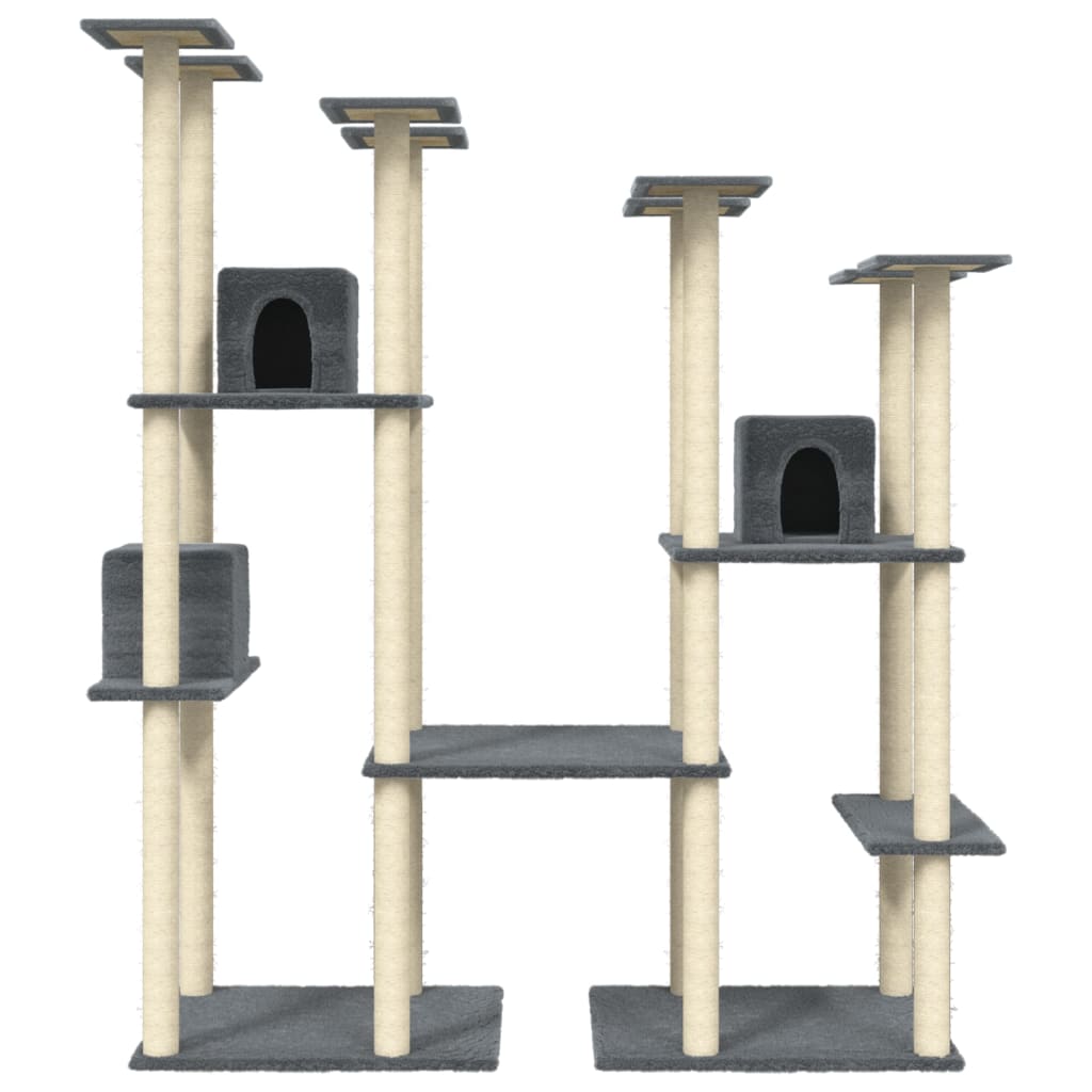 Kratzbaum mit Sisal-Kratzsäulen Dunkelgrau 174 cm - Premium Kratzbäume - Just €173.40! Shop now at homesales4u
