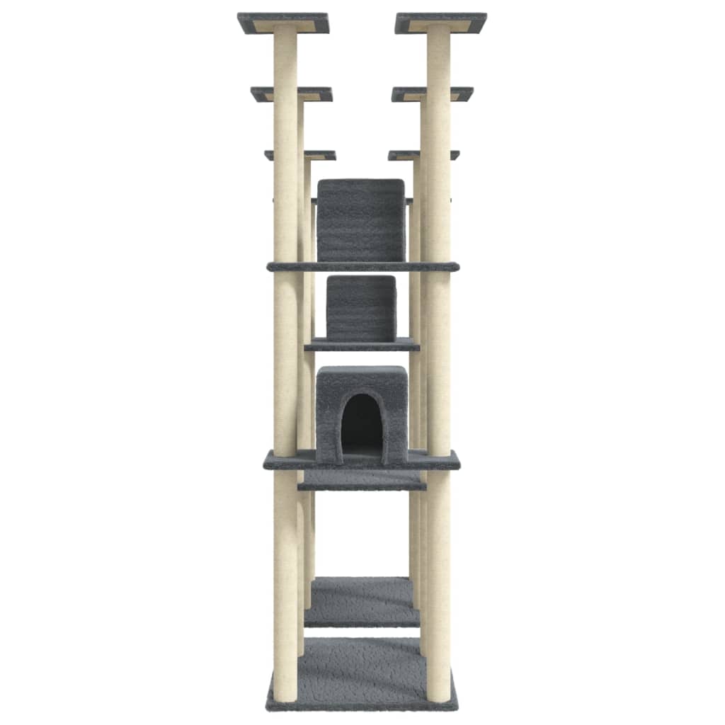 Kratzbaum mit Sisal-Kratzsäulen Dunkelgrau 174 cm - Premium Kratzbäume - Just €173.40! Shop now at homesales4u