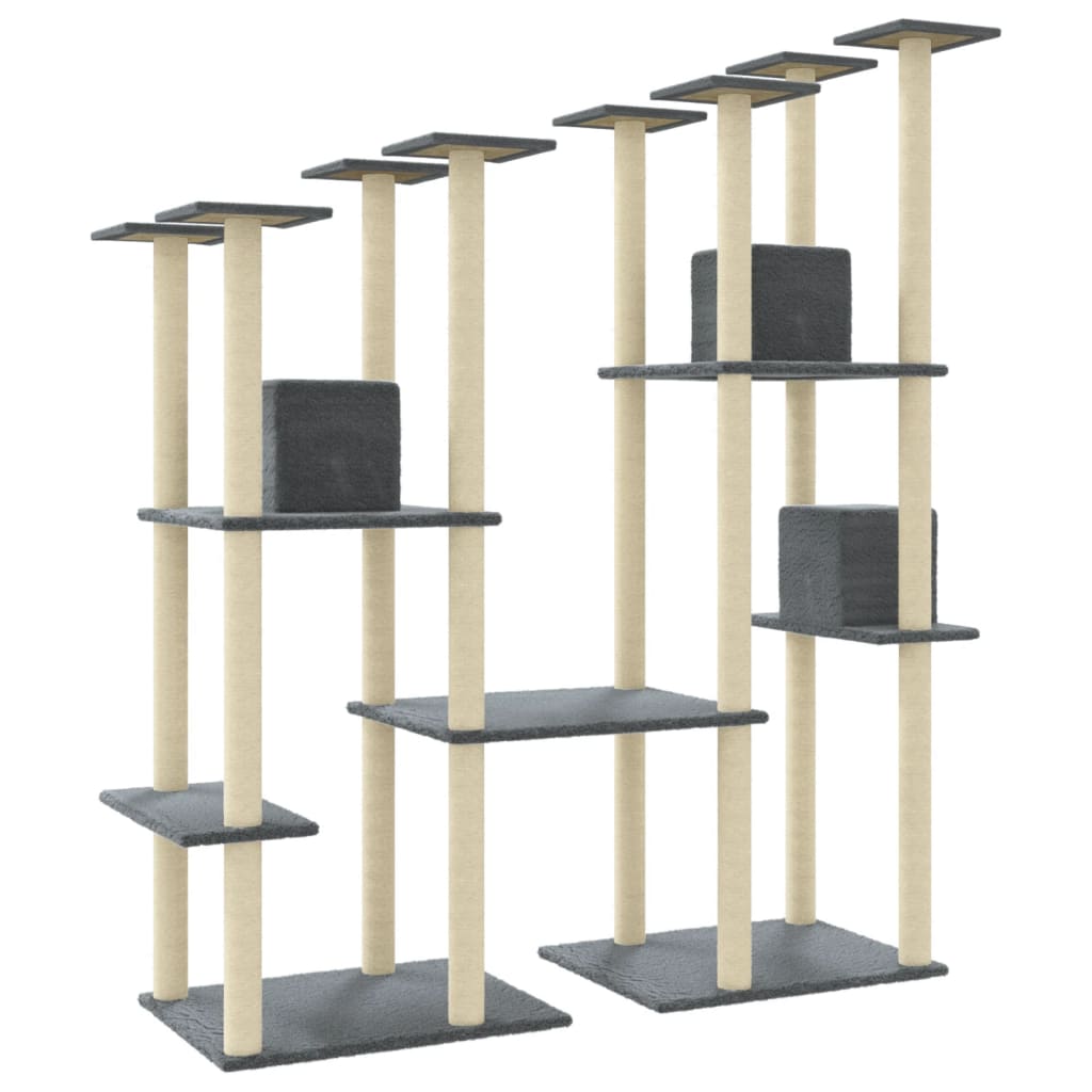 Kratzbaum mit Sisal-Kratzsäulen Dunkelgrau 174 cm - Premium Kratzbäume - Just €173.40! Shop now at homesales4u