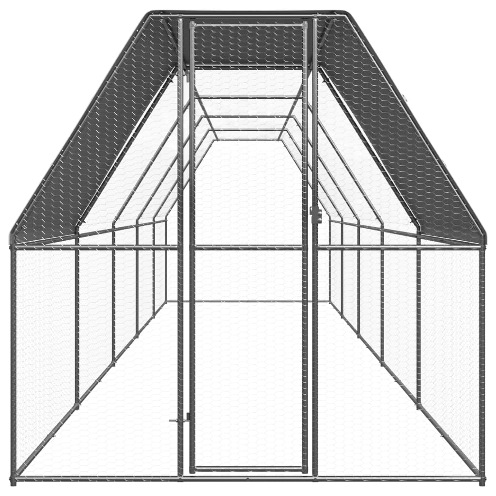 Outdoor-Hühnerkäfig 2x10x2 m Verzinkter Stahl - Premium Lebensräume & Gehege für Kleintiere - Just €600.24! Shop now at homesales4u