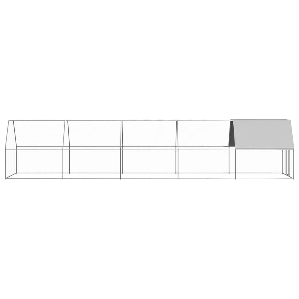 Outdoor-Hühnerkäfig 2x10x2 m Verzinkter Stahl - Premium Lebensräume & Gehege für Kleintiere - Just €600.24! Shop now at homesales4u