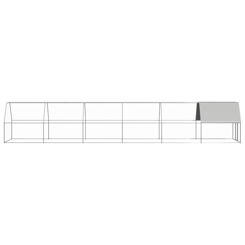 Outdoor-Hühnerkäfig 2x12x2 m Verzinkter Stahl - Premium Lebensräume & Gehege für Kleintiere - Just €688.62! Shop now at homesales4u