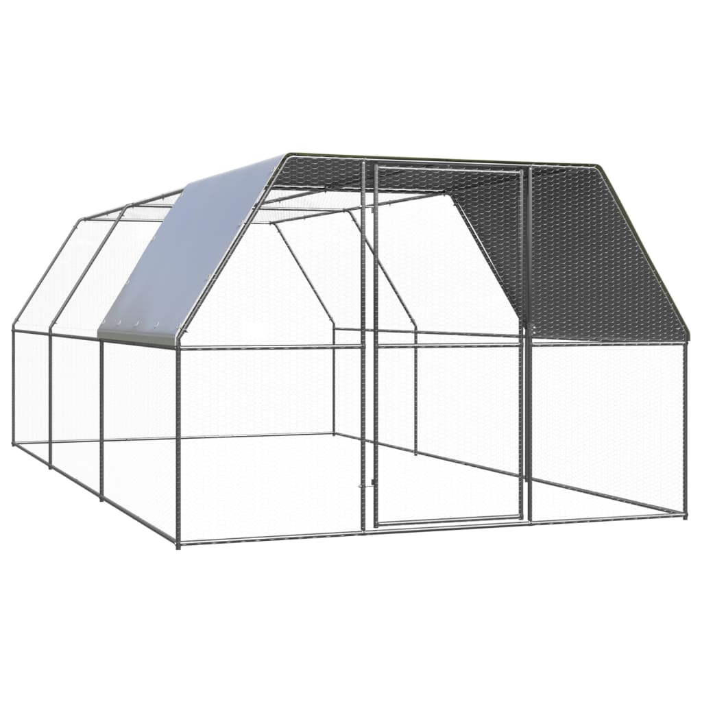 Outdoor-Hühnerkäfig 3x6x2 m Verzinkter Stahl - Premium Lebensräume & Gehege für Kleintiere - Just €487.57! Shop now at homesales4u