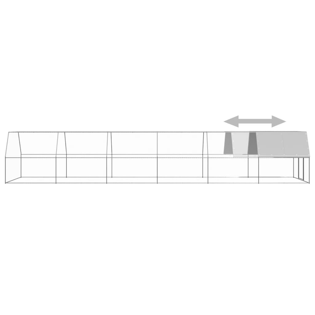 Outdoor-Hühnerkäfig 3x12x2 m Verzinkter Stahl - Premium Lebensräume & Gehege für Kleintiere - Just €885.63! Shop now at homesales4u