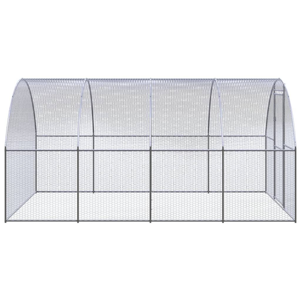 Outdoor-Hühnerstall 3x4x2 m Verzinkter Stahl - Premium Lebensräume & Gehege für Kleintiere - Just €354.37! Shop now at homesales4u