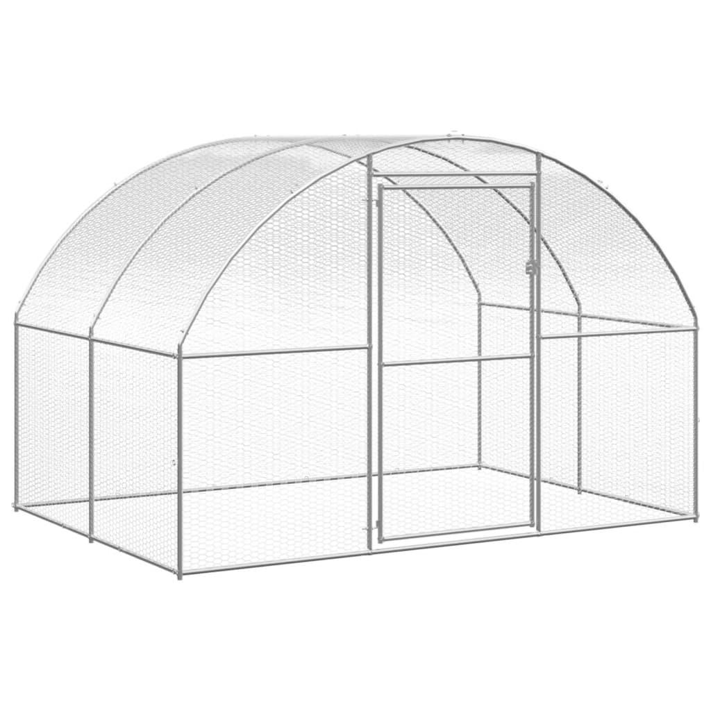 Outdoor-Hühnerstall 3x4x2 m Verzinkter Stahl - Premium Lebensräume & Gehege für Kleintiere - Just €354.37! Shop now at homesales4u