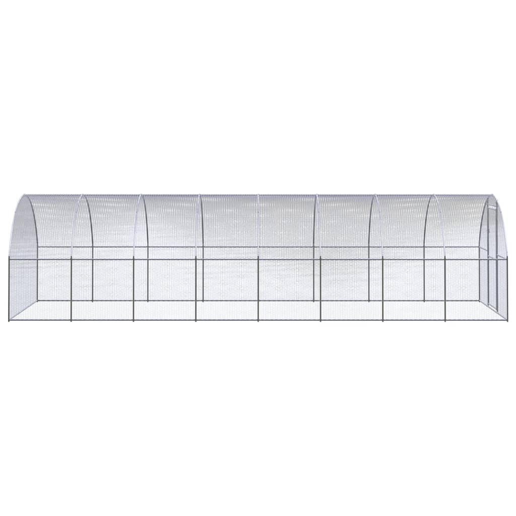 Outdoor-Hühnerstall 3x8x2 m Verzinkter Stahl - Premium Lebensräume & Gehege für Kleintiere - Just €628.62! Shop now at homesales4u