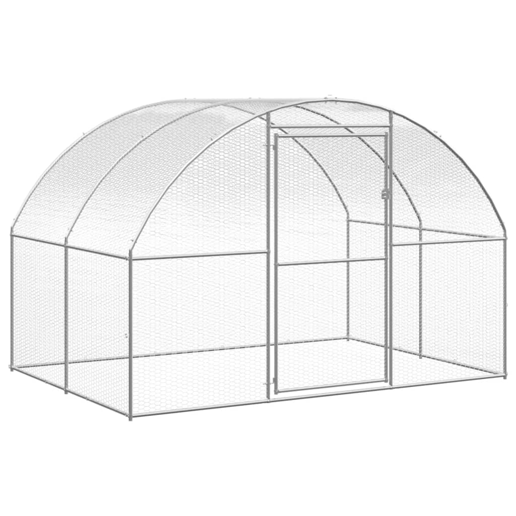 Outdoor-Hühnerstall 3x8x2 m Verzinkter Stahl - Premium Lebensräume & Gehege für Kleintiere - Just €628.62! Shop now at homesales4u