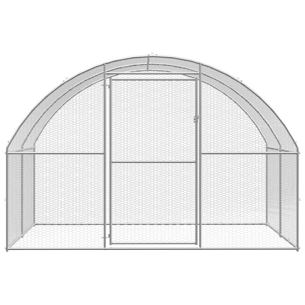 Outdoor-Hühnerstall 3x8x2 m Verzinkter Stahl - Premium Lebensräume & Gehege für Kleintiere - Just €628.62! Shop now at homesales4u