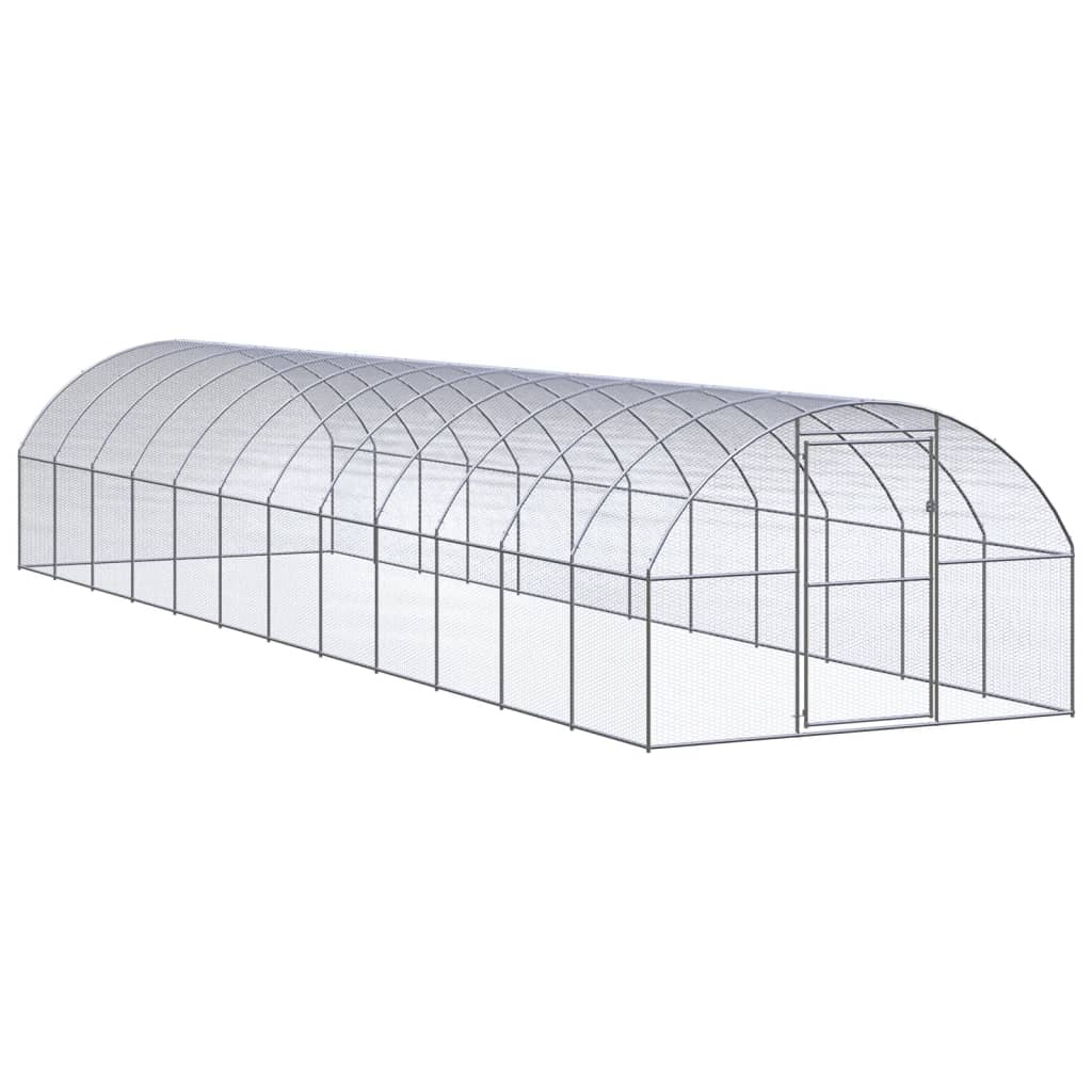 Outdoor-Hühnerstall 3x12x2 m Verzinkter Stahl - Premium Lebensräume & Gehege für Kleintiere - Just €907.08! Shop now at homesales4u