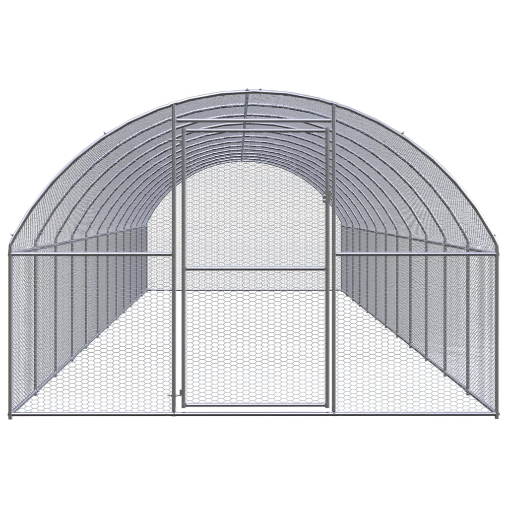 Outdoor-Hühnerstall 3x12x2 m Verzinkter Stahl - Premium Lebensräume & Gehege für Kleintiere - Just €907.08! Shop now at homesales4u