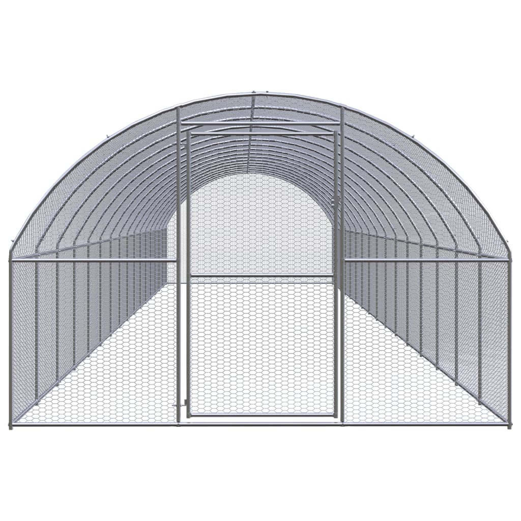 Outdoor-Hühnerstall 3x16x2 m Verzinkter Stahl - Premium Lebensräume & Gehege für Kleintiere - Just €1198.32! Shop now at homesales4u