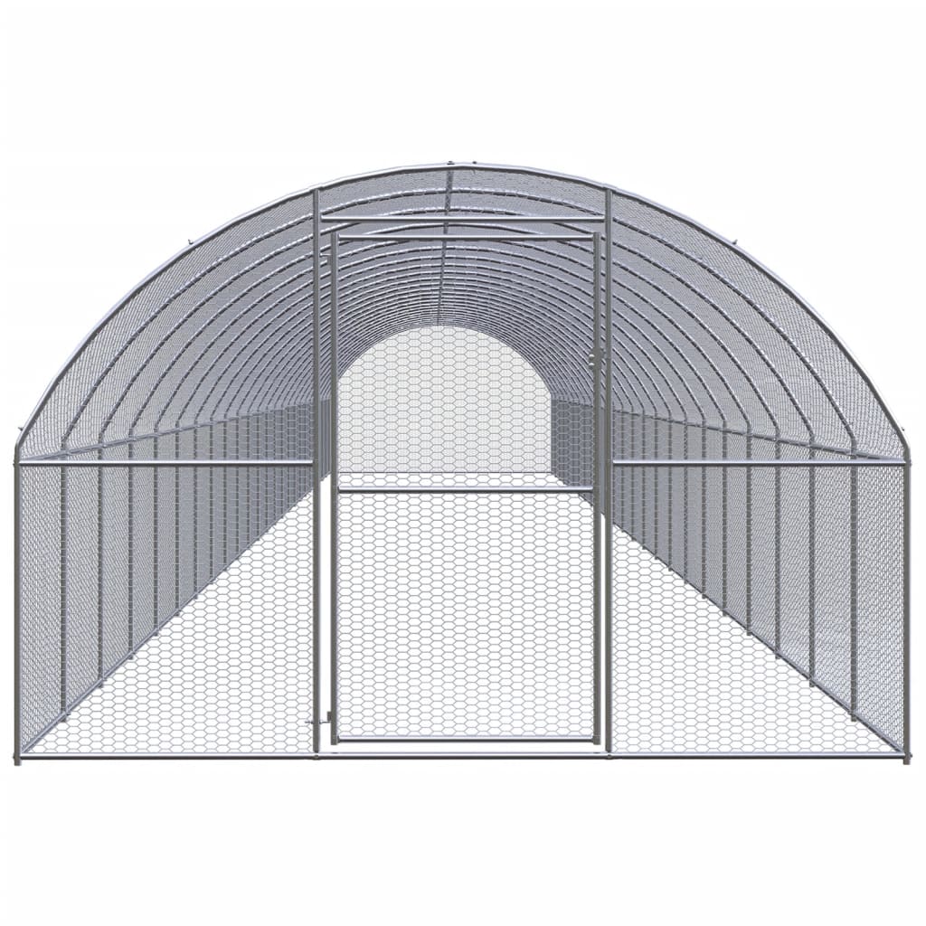 Outdoor-Hühnerstall 3x24x2 m Verzinkter Stahl - Premium Lebensräume & Gehege für Kleintiere - Just €1779.92! Shop now at homesales4u