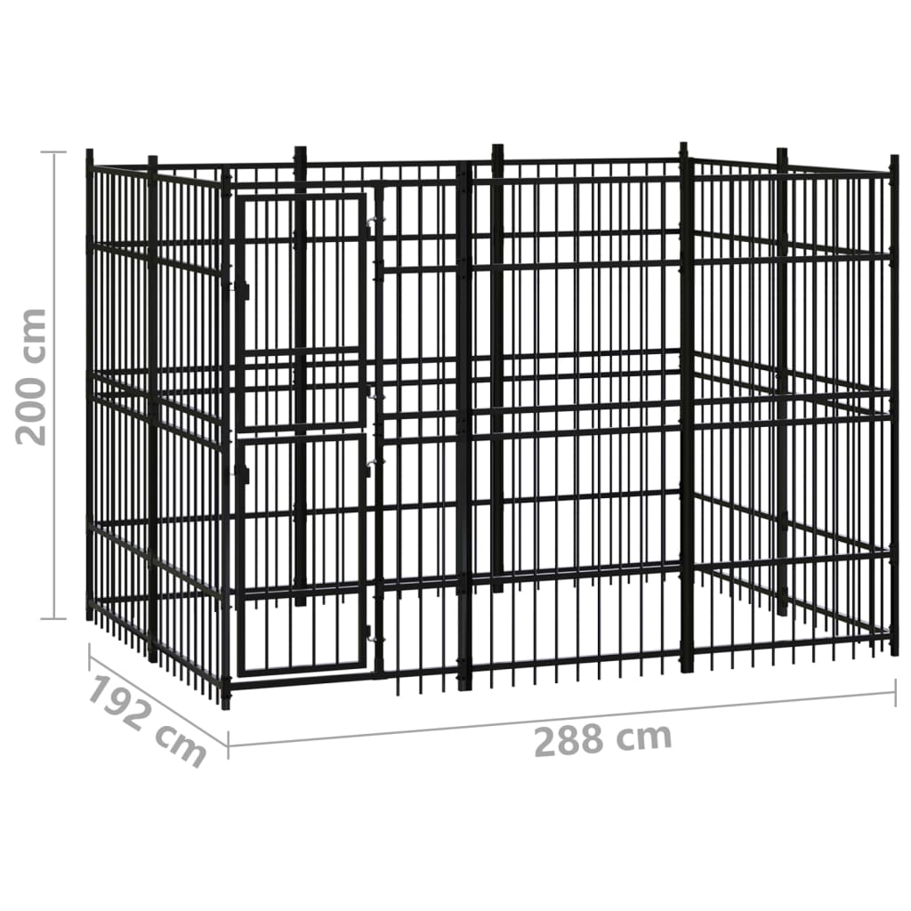 Outdoor-Hundezwinger Stahl 5,53 m² - Premium Hundezwinger & -ausläufe - Just €702.94! Shop now at homesales4u