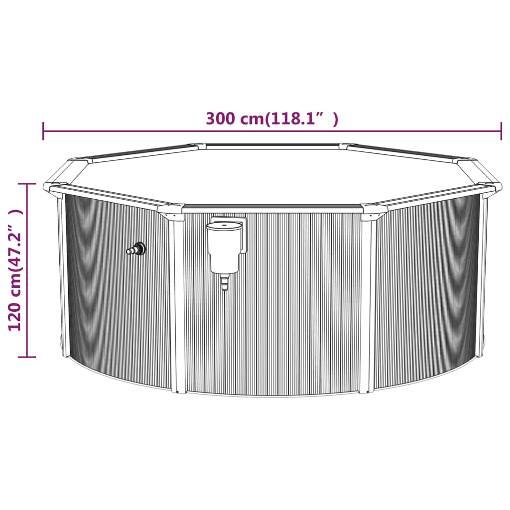 Pool mit Sicherheitsleiter 610x360x120 cm - Premium Pools - Just €1396.06! Shop now at homesales4u