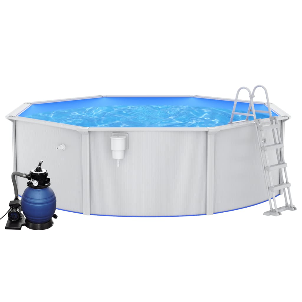 Pool mit Sandfilterpumpe und Leiter 460x120 cm - Premium Pools - Just €1648.20! Shop now at homesales4u