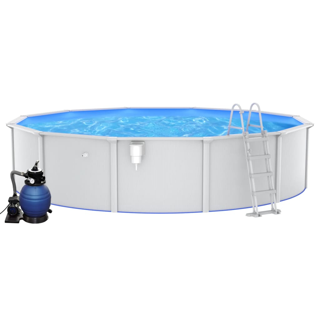 Pool mit Sandfilterpumpe und Leiter 550x120 cm - Premium Pools - Just €1740.80! Shop now at homesales4u