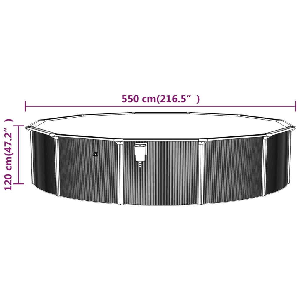 Pool mit Sandfilterpumpe und Leiter 550x120 cm - Premium Pools - Just €1740.80! Shop now at homesales4u