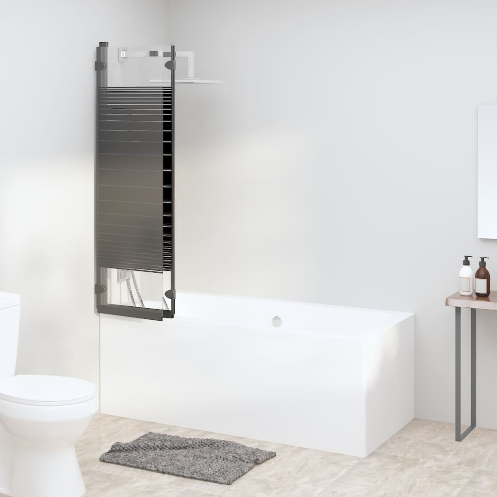 Badewannenfaltwand 3-teilig 130x130 cm ESG Schwarz - Premium Duschkabinen & -türen - Just €228.95! Shop now at homesales4u
