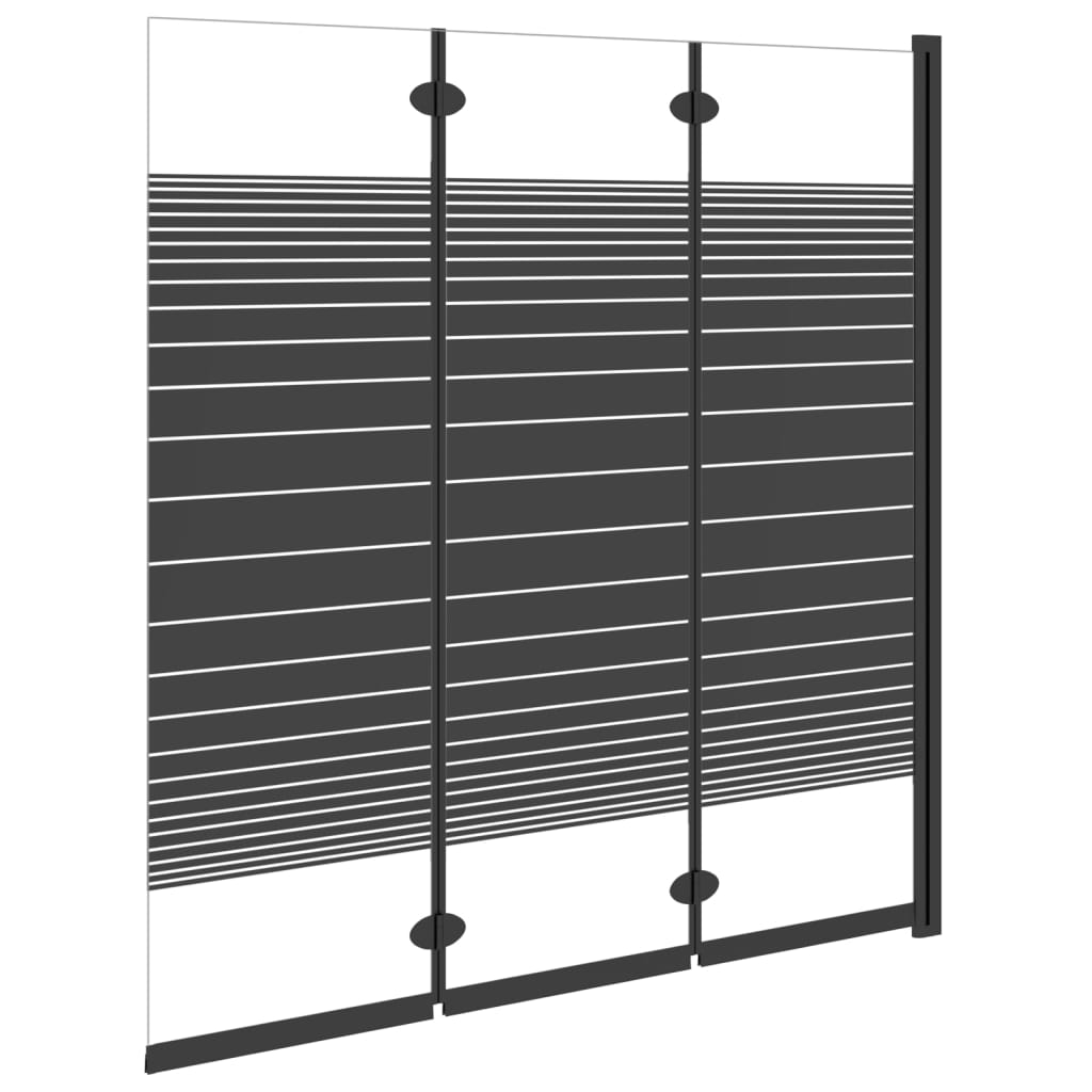 Badewannenfaltwand 3-teilig 130x130 cm ESG Schwarz - Premium Duschkabinen & -türen - Just €228.95! Shop now at homesales4u