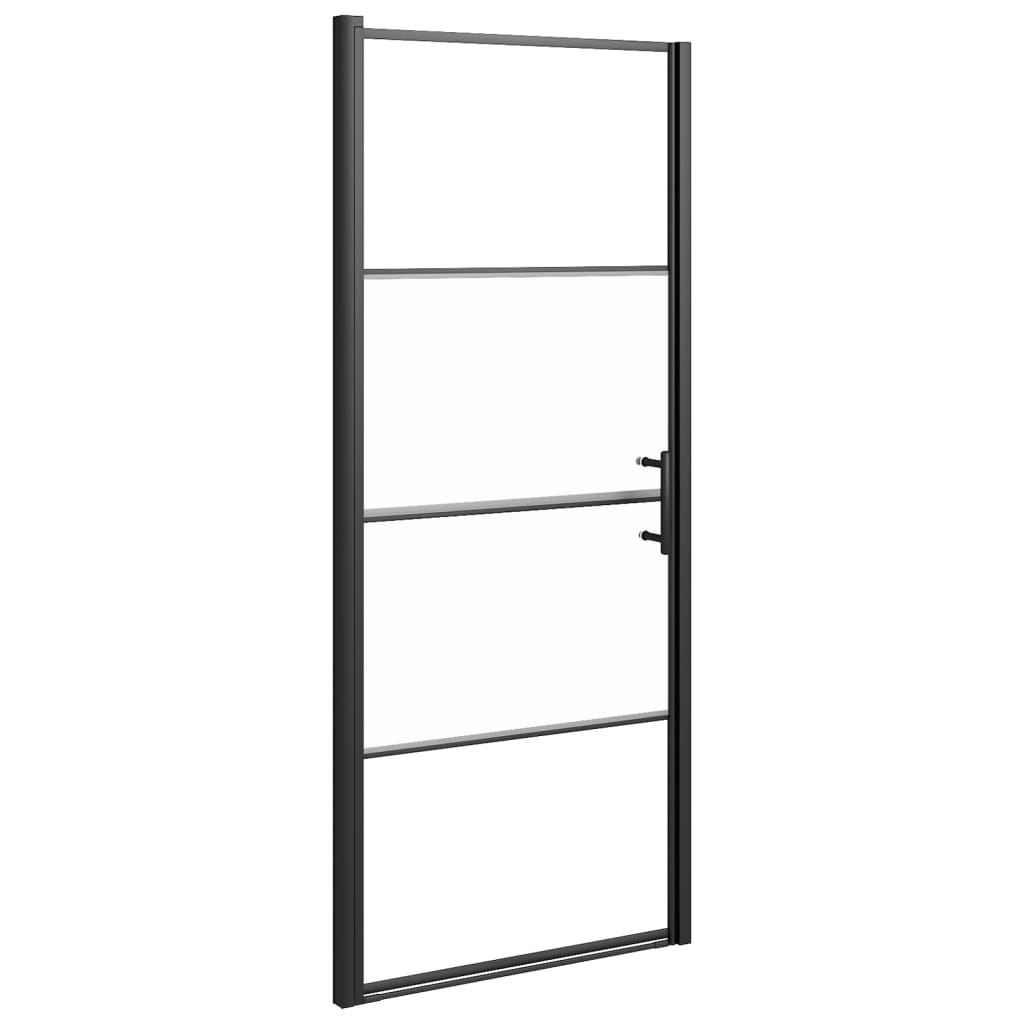 Duschtür 91x195 cm Halbmatt Hartglas Schwarz - Premium Duschkabinen & -türen - Just €270.62! Shop now at homesales4u