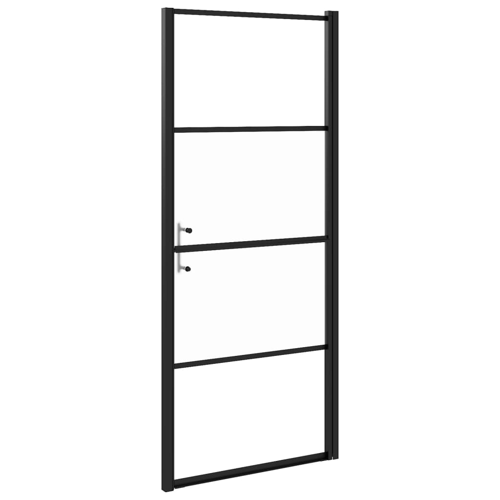 Duschtür 91x195 cm Halbmatt Hartglas Schwarz - Premium Duschkabinen & -türen - Just €270.62! Shop now at homesales4u
